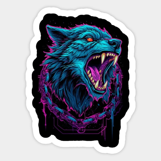 Fenrir Sticker by Yotebeth